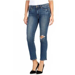PAIGE, Jacqueline High Rise Straight Leg Crop Jean, Ramona Destructed, 30 or 29